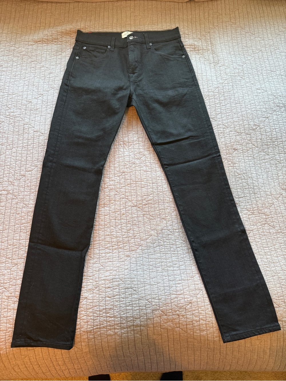 7 For All Mankind Adrien Black Slim Straight Jeans | Men’s Size 29 Premium Denim